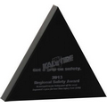 Black Triangle Acrylic Paper Weight (4"x 4"x 3/4") (Screen Printed)